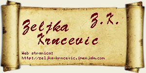 Željka Krnčević vizit kartica